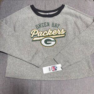 NFL Girls New York Jets Long Sleeve Crop Top Small